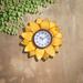 August Grove® Metal Sunflower Wall Clock Metal in Black/White/Yellow | 14.25 H x 14.25 W x 1.25 D in | Wayfair 4C289134A8154494B292A61B4EEC28C6