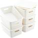 Rebrilliant Storage Bin Plastic in White | 4.1 H x 10.2 W x 7.1 D in | Wayfair 5B49876D81FD4809916985C3764AFA35