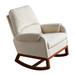 Isabelle & Max™ Alexendra Rocking Chair Wood/Velvet/Manufactured Wood in Brown | 39.76 H x 31.5 W x 33.46 D in | Wayfair