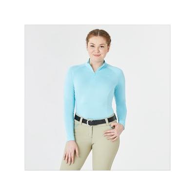 Piper SmartCore Long Sleeve ¼ Zip Sun Shirt - Clearance! - L - Light Electric Blue - Smartpak