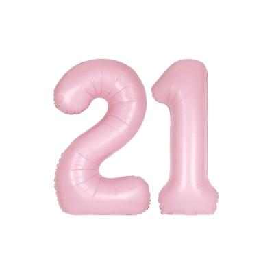 XL Folienballon rosa Zahl 21