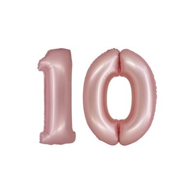XL Folienballon roségold rosa Zahl 10