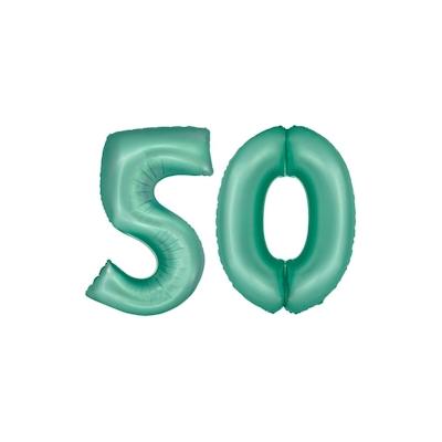 XL Folienballon mint grün Zahl 50
