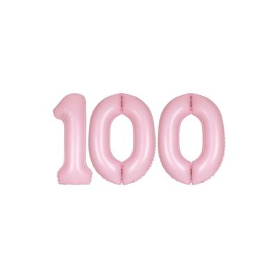 XL Folienballon rosa Zahl 100