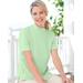 Appleseeds Women's Essential Short-Sleeve Mockneck - Green - XL - Misses