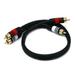 Premium 2 Rca Plug to 2 Rca Plug 22AWG Audio Cable 3-ft