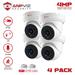 Anpviz 4MP POE IP Camera Outdoor Security Video Surveillance Turret Camera Motion Detection P2P View Danale APP Built-in Mic