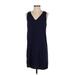 Gap Casual Dress - Mini V-Neck Sleeveless: Blue Print Dresses - Women's Size Small