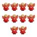 MyBeauty 10Pcs Christmas Resin Accessories Compact Cartoon Design Adorable DIY Random Styles Holiday Decorations for Phone Cases Stockings