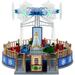 12" LED Lighted Animated and Musical Carnival Blizzard Ride Christmas Village Display