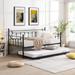 Daybed with trundle BLACK fits living room, bedroom, dorm, or office.