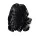 YOLAI Black Wavy Natural Heat Curly Wig Use WigLong Wavy Middle Synthetic for Daily Wigs Wig Part for Women Wavy Party Part Wavy Middle
