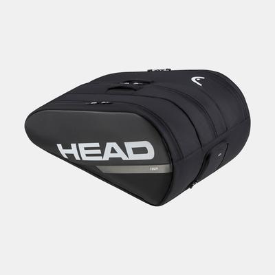 HEAD Tour Racquet Bag XL 12 Pack Black/White Tennis Bags