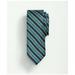 Brooks Brothers Men's Silk Textured Framed Bold Striped Tie | Green | Size Regular