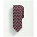 Brooks Brothers Men's Silk Basketweave Pine Pattern Tie | Burgundy | Size L/XL