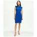 Brooks Brothers Women's Cap Sleeve Fine Twill Crepe Sheath Dress | Bright Blue | Size 6