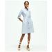 Brooks Brothers Women's Cotton Oxford Belted Shirt Dress | Blue | Size 8
