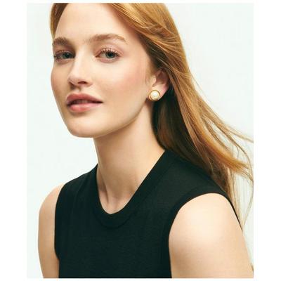 Brooks Brothers Women's Glass Pearl Earrings | Whi...