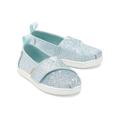 TOMS Kids Tiny Alpargata Mint Cosmic Glitter Toddler Shoes Blue/Green, Size 7