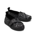 TOMS Kids Tiny Black Alpargata Cosmic Glitter Toddler Shoes, Size 9