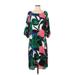 Sunday in Brooklyn Casual Dress - Midi: Green Print Dresses - Women's Size Small