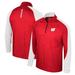 Men's Colosseum Red Wisconsin Badgers Langmore Raglan Quarter-Zip Top