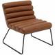 Modern Accent Chair Upholstered Lounge Chair, Occasional Tub Chair for Living Room, pu Leather, Brown