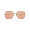 Gucci Accessories | Gucci Square-Frame Metal Sunglasses Gold Womens | Color: Gold/Orange | Size: Os