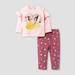 Disney Matching Sets | Disney Baby Princess Pink Floral Long Sleeve Top & Pants Matching 2-Piece Set | Color: Pink/Purple | Size: 12mb