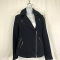 Levi's Jackets & Coats | Levi's Navy Blue Moto Jacket With Detachable Hood | Color: Blue | Size: Xs