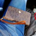 Michael Kors Bags | Like New Michael Kors Brown & Tan Logo Wristlet/Wallet | Color: Brown/Tan | Size: Os