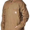 Carhartt Jackets & Coats | Carhartt Rugged Flex Canvas Fleece-Lined Work Shirt Jacket Men Sz Xl Tall Tan | Color: Tan | Size: Xlt