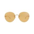 Gucci Accessories | Gucci Round-Frame Metal Sunglasses Gold Womens | Color: Gold/Orange | Size: Os