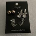 J. Crew Jewelry | J. Crew Earrings 3 Pairs Nwt For Sale | Color: Gold/Silver | Size: J Crew Earrings