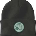 Carhartt Accessories | Carhartt Knit Shamrock Patch Adult Beanie Black Cuffed Clover Logo 1889 Hat Nwt. | Color: Black/Green | Size: Os