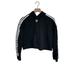 Adidas Sweaters | Adidas Women‘s Black Crop Pullover Hoodie Sweatshirt Size Small | Color: Black | Size: S