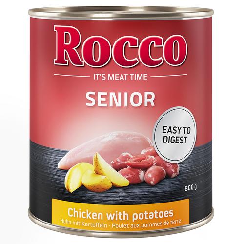 24x800g Huhn mit Kartoffeln Rocco Senior Hundefutter nass