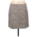 Ann Taylor LOFT Casual Mini Skirt Mini: Gray Tweed Bottoms - Women's Size 8