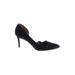 Halogen Heels: Slip On Stilleto Minimalist Black Print Shoes - Women's Size 7 1/2 - Pointed Toe