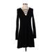 Express Casual Dress - Sweater Dress: Black Dresses - Women's Size X-Small