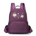 Ladies Backpack Embroidered Backpack Oxford Backpack School Bag Travel Backpack Casual Backpack Ladies Shoulder Bag, Red, 24*14*31CM Fashionable and versatile ( Color : Purple , Size : 24*14*31CM )