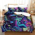 Bedding Sets with Psychedelic three piece suitDuvet Cover Set Microfiber Bed Set Single Double King Day Gifts Size: 200X200cm (1 quilt cover with 2 pillowcases)