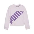 Kapuzensweatshirt PUMA "POWER CREW TR G" Gr. 140, lila (grape mist) Kinder Sweatshirts