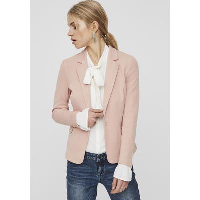 Jerseyblazer VERO MODA "VMJULIA LS BLAZER", Damen, Gr. 40 (L), rosa (misty rose), Jersey, Obermaterial: 66% Polyester, 34% Baumwolle, unifarben, feminin, tailliert, tiefer V-Ausschnitt, Langarm mit Knöpfen, Blazer Image