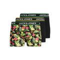 Boxershorts JACK & JONES JUNIOR "JACPINK FLOWERS TRUNKS 3 PACK SN JNR" Gr. 176, 3 St., schwarz (black) Kinder Unterhosen Boxershorts
