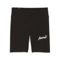 Shorts PUMA "ESS+ 7" SCRIPT SHORT TIGHTS" Gr. XS, N-Gr, schwarz (puma black) Damen Hosen Sport Shorts