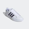 Sneaker ADIDAS SPORTSWEAR "GRAND COURT CLOUDFOAM COMFORT" Gr. 42, bunt (cloud white, dark blue, preloved scarlet) Schuhe Schnürhalbschuhe