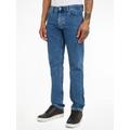 Straight-Jeans CALVIN KLEIN JEANS "AUTHENTIC STRAIGHT" Gr. 33, Länge 34, blau (denim medium) Herren Jeans Straight Fit