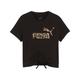 T-Shirt PUMA "ESS+ ANIMAL KNOTTED TEE G" Gr. 164, schwarz (puma black) Kinder Shirts T-Shirts