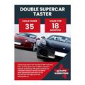 Activity Superstore Double Supercar Taster Gift Experience Voucher, Available at 35 UK Locations, Experience Days, Driving Experience, Track Days, Birthday Gifts